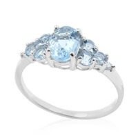 Aquamarin-Goldring