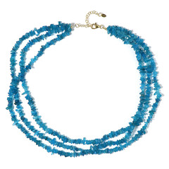 Neonblauer Apatit-Silberhalskette