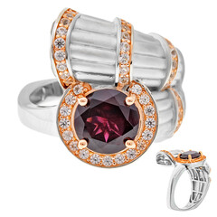 Rhodolith-Silberring (Dallas Prince Designs)