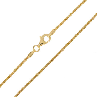 Silber-Criss-Cross-Kette - 5,3 g - 50 cm - vergoldet