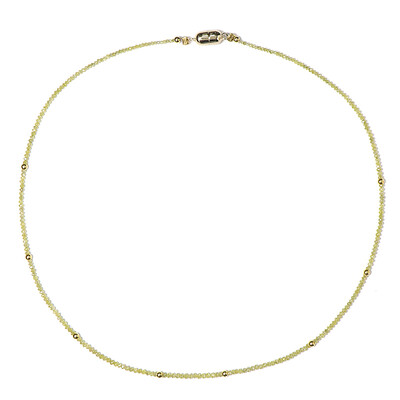 Gelber Diamant-Goldhalskette (Annette)