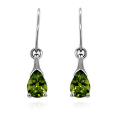 Peridot-Silberohrringe