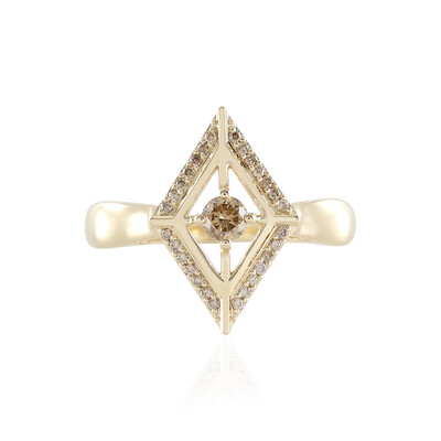 I2 Schokoladen-Brillant-Goldring