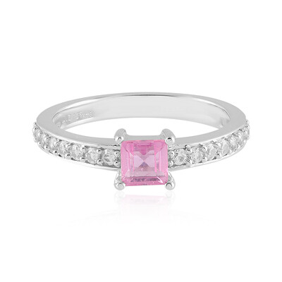 Pinkfarbener Madagaskar-Saphir-Silberring