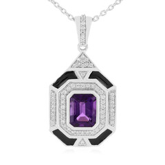 Amethyst-Silberhalskette
