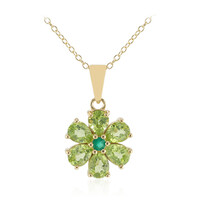 Burmesischer Peridot-Silberhalskette