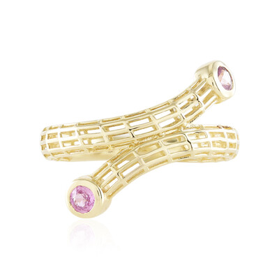 Pinkfarbener Saphir-Goldring (Ornaments by de Melo)
