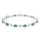 Sambia-Smaragd-Silberarmband