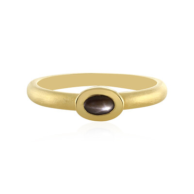 Schwarzer Stern-Saphir-Silberring (MONOSONO COLLECTION)