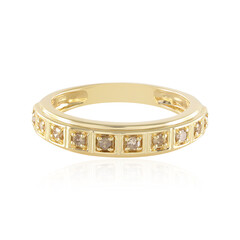 I3 Champagner-Diamant-Silberring