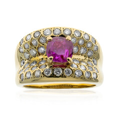 Pinkfarbener Saphir-Goldring (CIRARI)