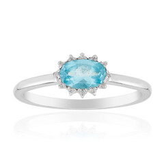 Blauer Apatit-Silberring