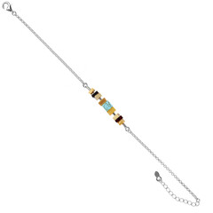 Edelstein-Silberarmband