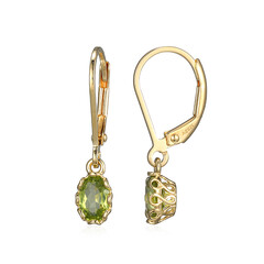 Peridot-Silberohrringe