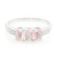 Pinkfarbener Ceylon-Saphir-Silberring
