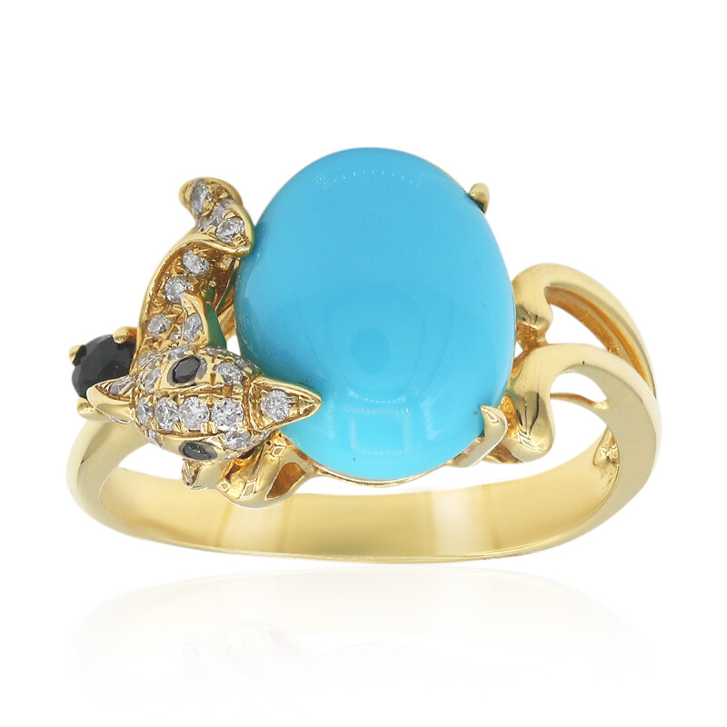 Turkis Ring Gold