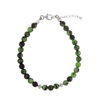 Rubin-Zoisit-Silberarmband