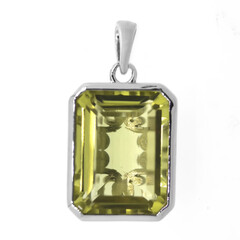 Ouro Verde-Quarz-Silberanhänger