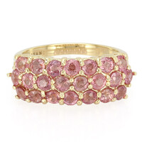 Nicht erhitzter Padparadscha-Saphir-Goldring (AMAYANI)