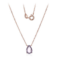 Lavendel-Amethyst-Silbercollier