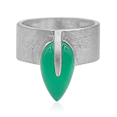 Grüner Onyx-Silberring (MONOSONO COLLECTION)