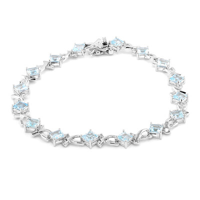 Himmelblauer Topas-Silberarmband