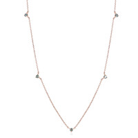 Himmelblauer I2 Diamant-Goldhalskette