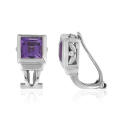 Amethyst-Silberohrclips