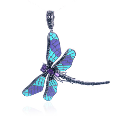 Sambia-Amethyst-Silberhalskette (Dallas Prince Designs)