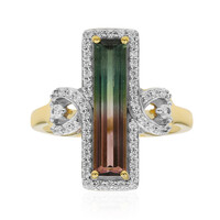 Mehrfarbiger Turmalin-Goldring