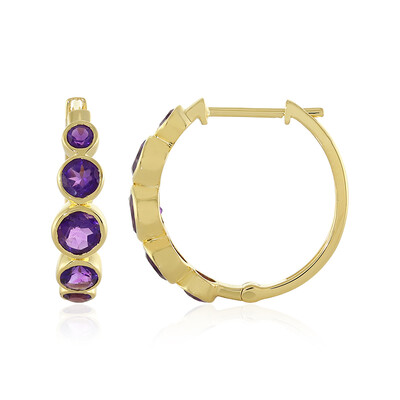 Sambia-Amethyst-Silberohrringe