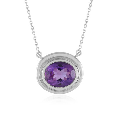 Sibirischer Amethyst-Silbercollier