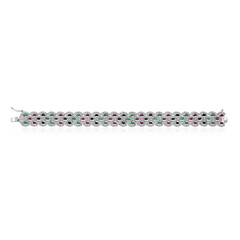 Edelstein-Silberarmband