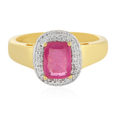 Pinkfarbener Madagaskar-Saphir-Silberring