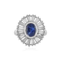 Blauer Stern-Saphir-Silberring