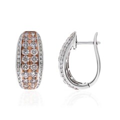 Pinkfarbener I1 Diamant-Goldohrringe (CIRARI)
