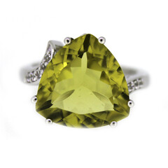 Ouro Verde-Quarz-Silberring
