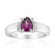 Magenta-Granat-Silberring