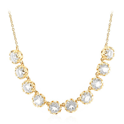 Weißer Topas-Silbercollier