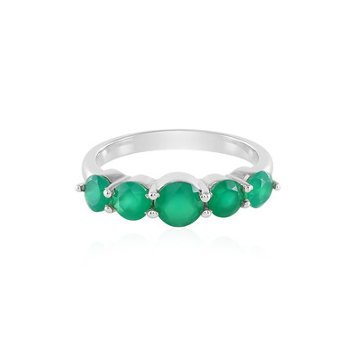Grüner Onyx-Silberring