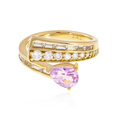 AAA-Brasilianischer Kunzit-Goldring (de Melo)