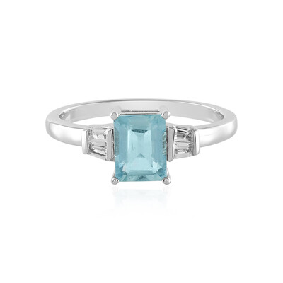 Brasilianischer Aquamarin-Silberring