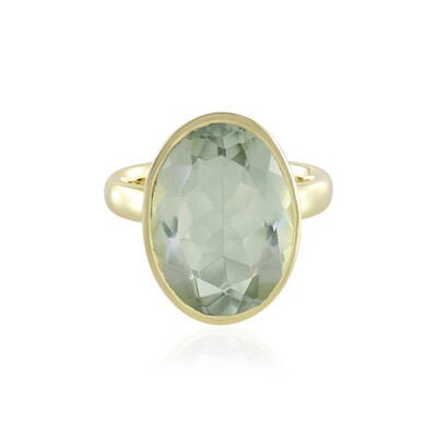 Grüner Amethyst-Silberring