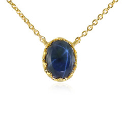 Blauer Stern-Saphir-Silbercollier