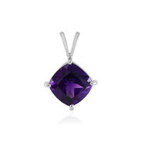 Sambia-Amethyst-Silberanhänger