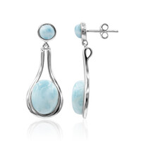 Larimar-Silberohrringe