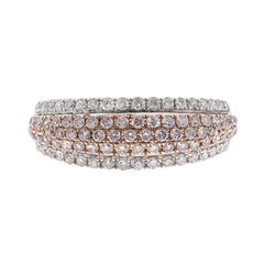Pinkfarbener I1 Brillant-Goldring (CIRARI)