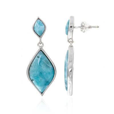 Larimar-Silberohrringe