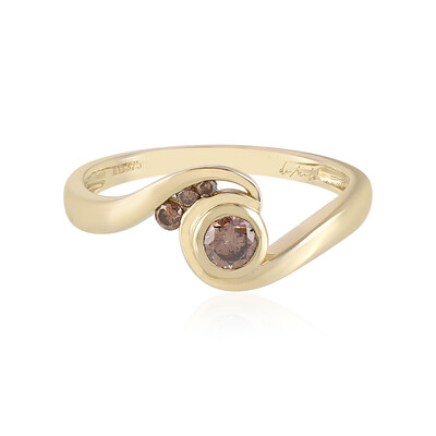 I2 Champagner-Diamant-Goldring (de Melo)