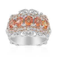 Padparadscha-Saphir-Silberring (Dallas Prince Designs)